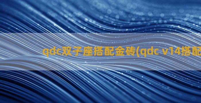 qdc双子座搭配金砖(qdc v14搭配龙鳞)